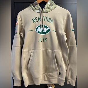 New York Jets On Field Salute to Service  Nike Hoodie Men’s small- SLEEVE DEFECT